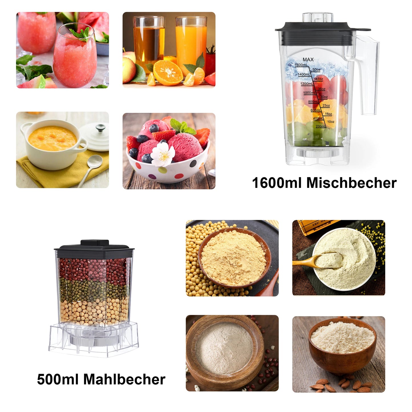 Digital BPA FREE 2L Automatic Professional Blender, Juicer Food Processor Ice Smoothies Fruit - FREE GIFT 600Ml Dry Jar