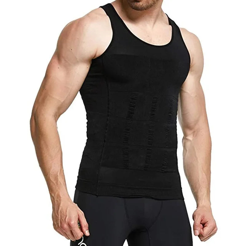 Slimming Compression Shirt for Men - Hide Gynecomastia & Moobs with Stylish Workout Tank Top