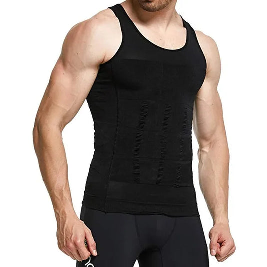 Slimming Compression Shirt for Men - Hide Gynecomastia & Moobs with Stylish Workout Tank Top