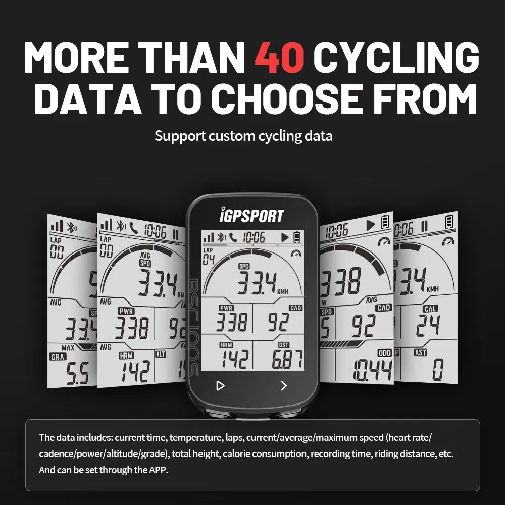 BSC100S Wireless GPS Bike Computer - Digital Speedometer & Odometer for Cyclists