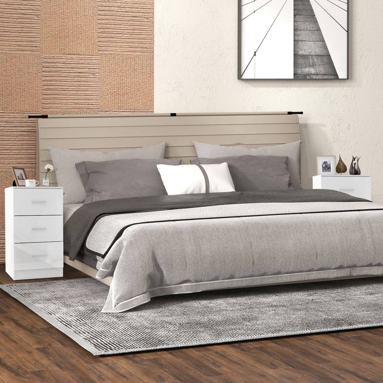 3-Drawer Wooden Dresser with Anti-Tip Safety Feature
