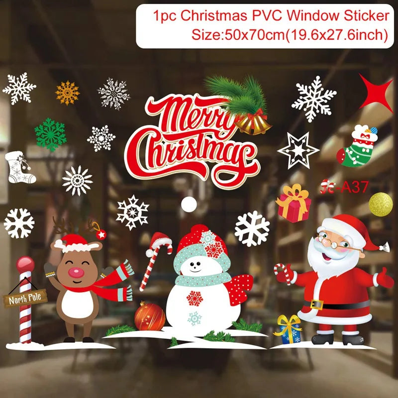 Festive Christmas Window Stickers - Merry Christmas Decor the Perfect Xmas and Holiday Gifts!