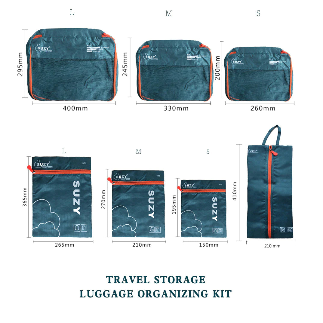 6/7 Pieces Set Travel or Storage Bags - Waterproof Travel Luggage Organizer