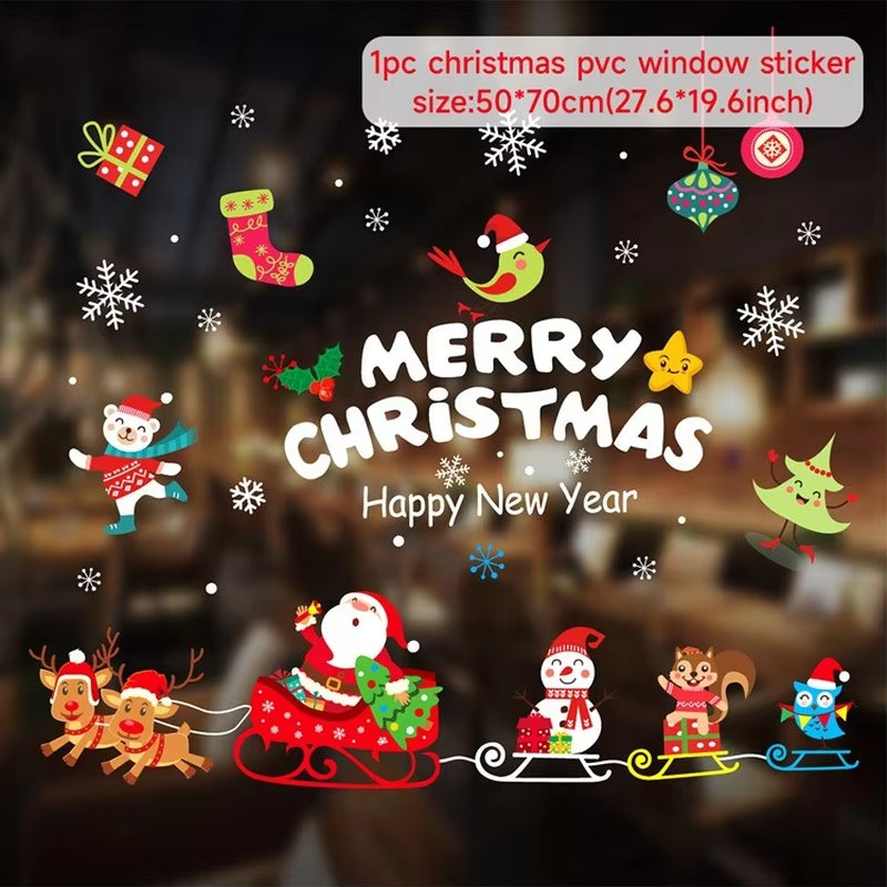 Festive Christmas Window Stickers - Merry Christmas Decor the Perfect Xmas and Holiday Gifts!