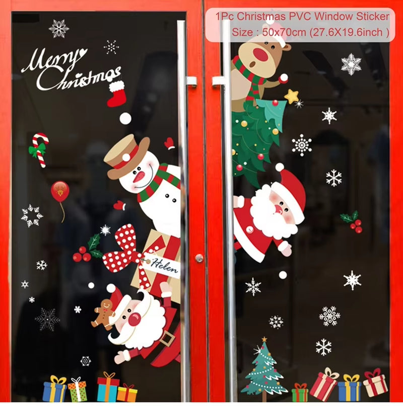Festive Christmas Window Stickers - Merry Christmas Decor the Perfect Xmas and Holiday Gifts!
