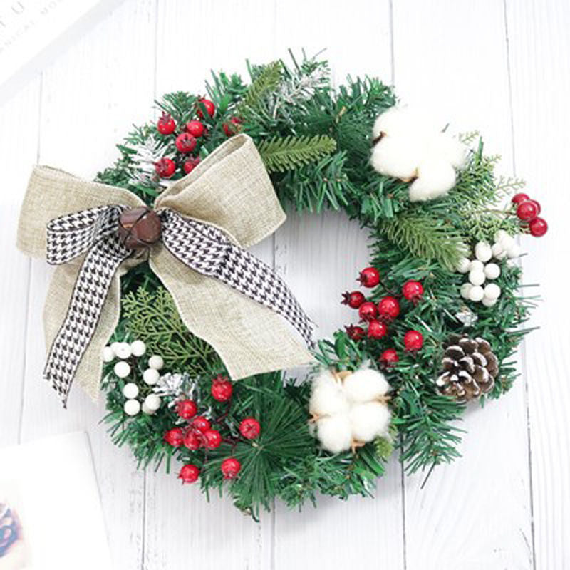 Festive Artificial Christmas Wreath - Perfect for Home, Car, and Window Decor!