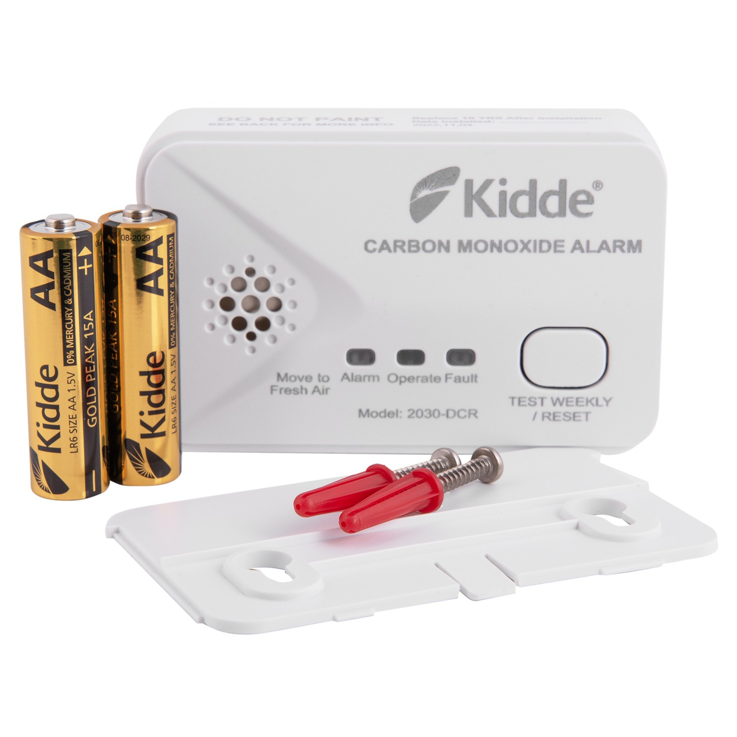 10 Year Life CO Detector Carbon Monoxide Alarm - Kidde 2030-DCR / 2030DCR
