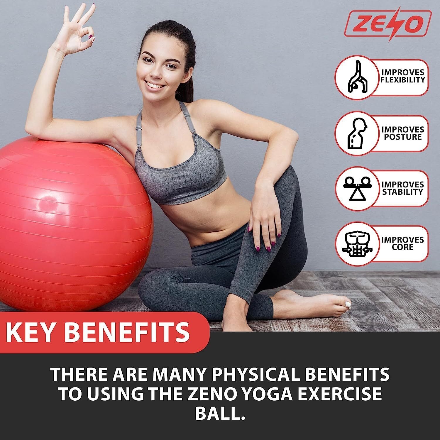 EXERCISE GYM BALL SWISS PILATES YOGA CORE TRAINING