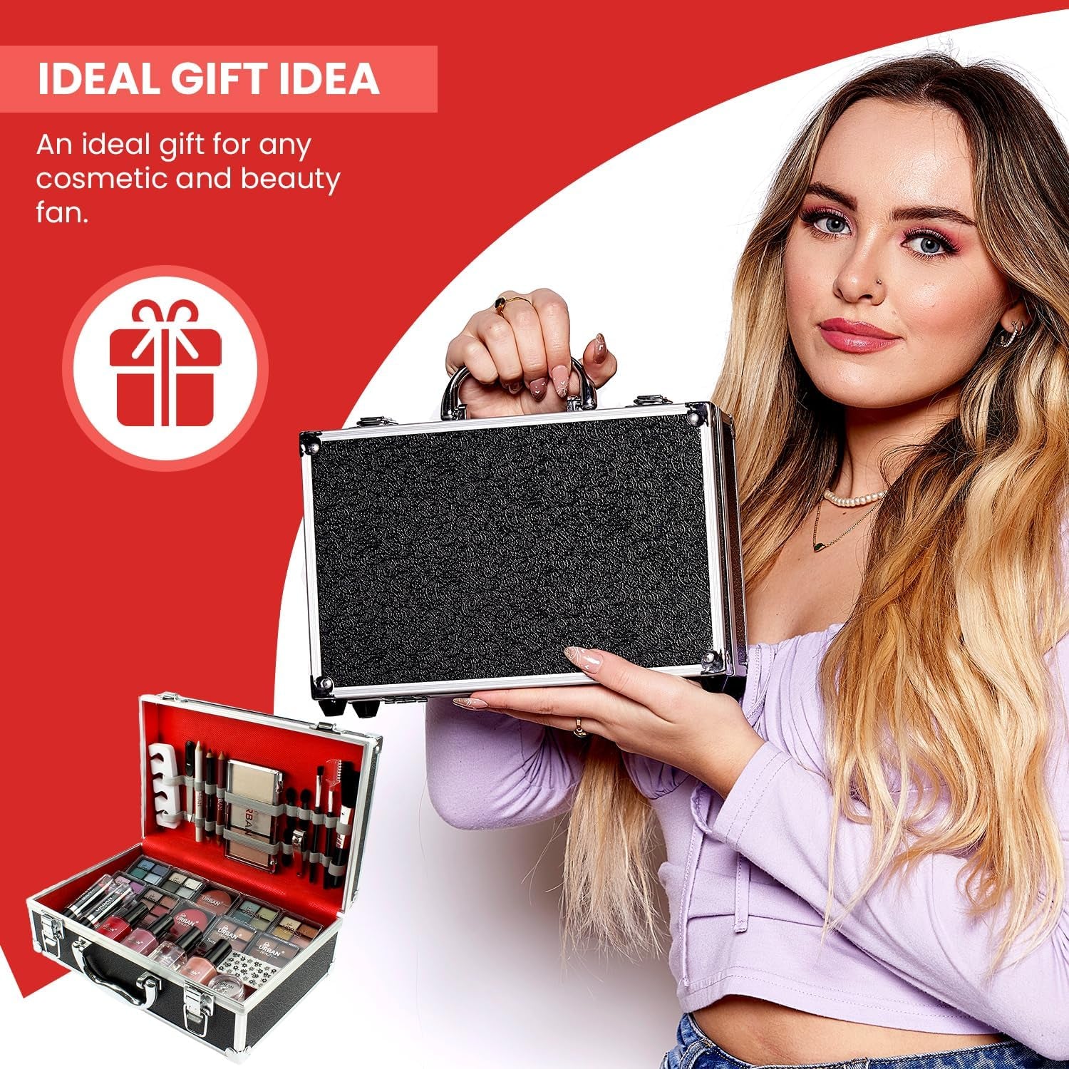 Urban Beauty Divine Vegan French Manicure Makeup Collection – 76-Piece Ultimate Vanity Set