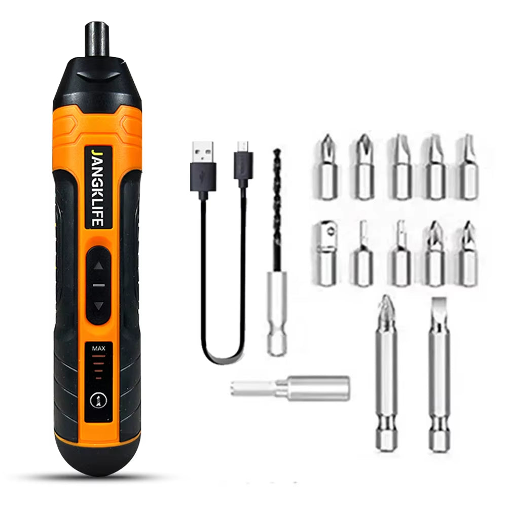 Rechargeable Cordless Electric Screwdriver with 1300mAh Lithium Battery - 3.6V Mini Drill Power Tool Set
