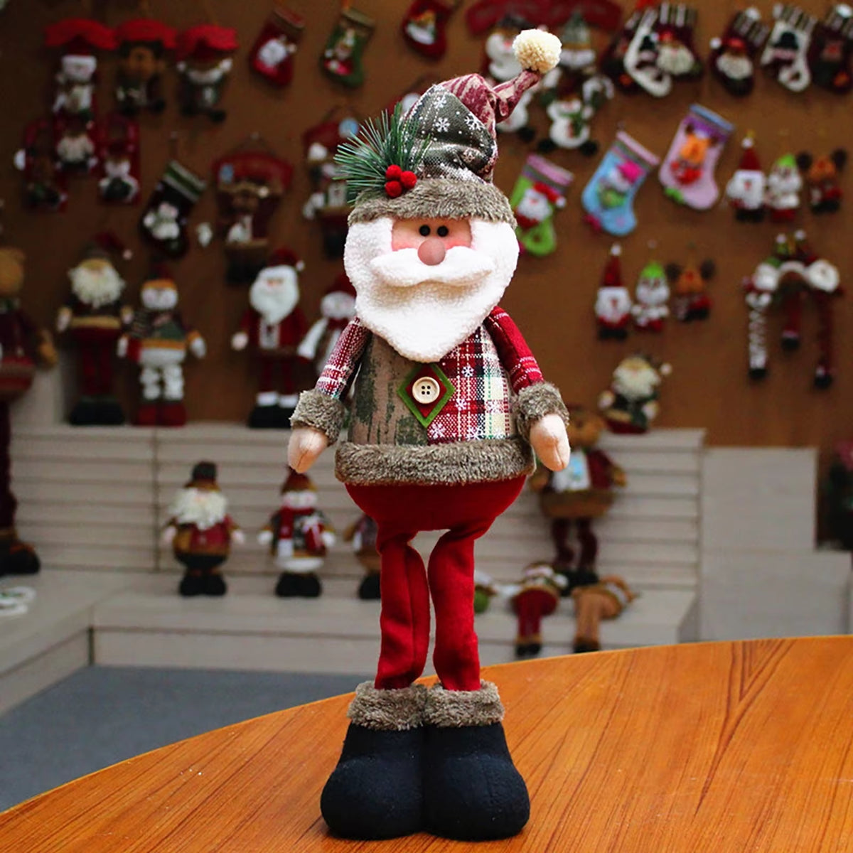 Festive 3PCS Christmas Doll Set - Reindeer, Snowman & Santa Claus Ornaments for Merry Holiday Decor