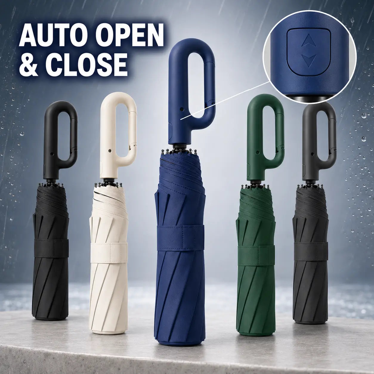 Compact Automatic Folding Umbrella - Windproof & Waterproof Travel Umbrella for Men & Women, Perfect for Outdoor Adventures and Daily Use