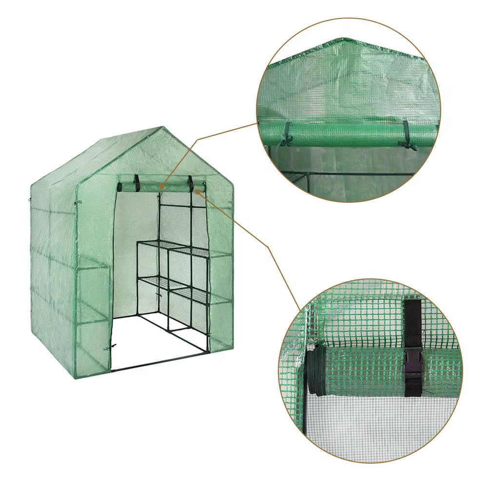 PVC Garden Walk-In Greenhouse Plant Cover without Iron Frame