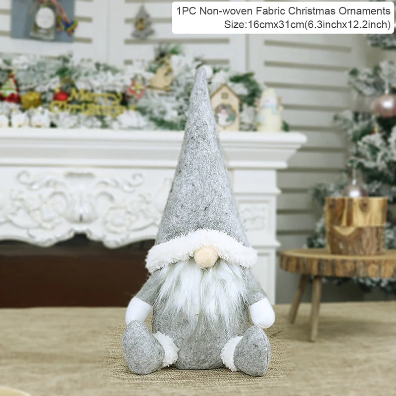 Festive Santa Claus Doll - Charming Christmas Table Decor & Elk Ornament for 2025 Holiday Celebrations - Perfect Navidad Gift for a Joyful New Year 2026!