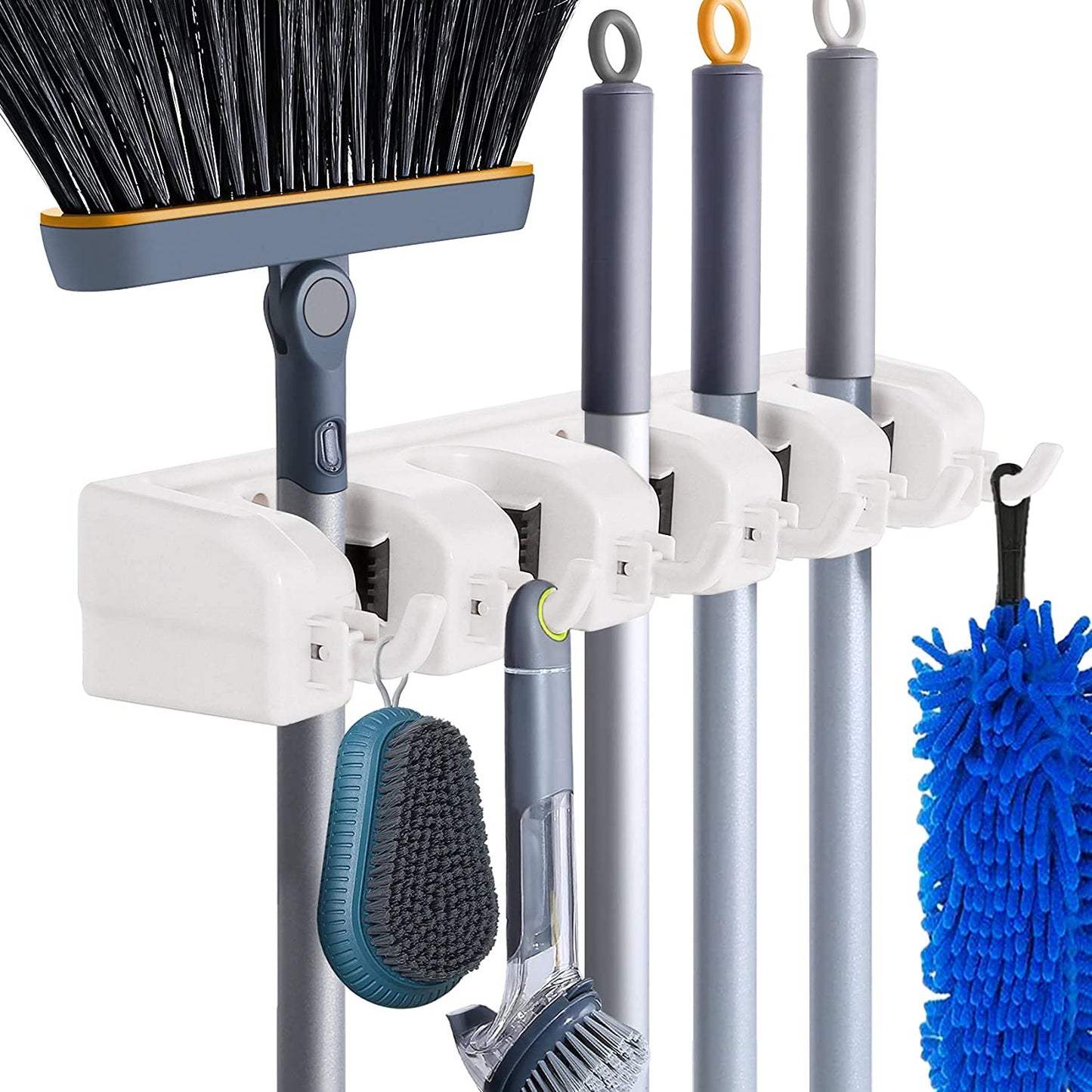 Broom Holder, Wall Mounted Garden Tool Organizer