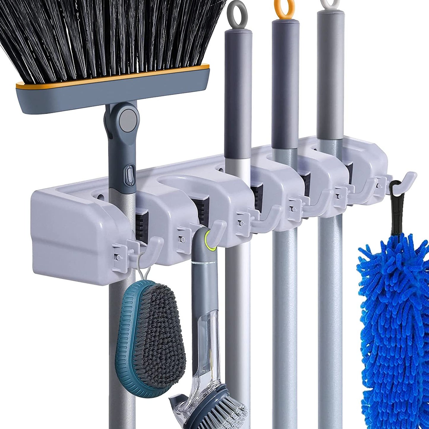 Broom Holder, Wall Mounted Garden Tool Organizer