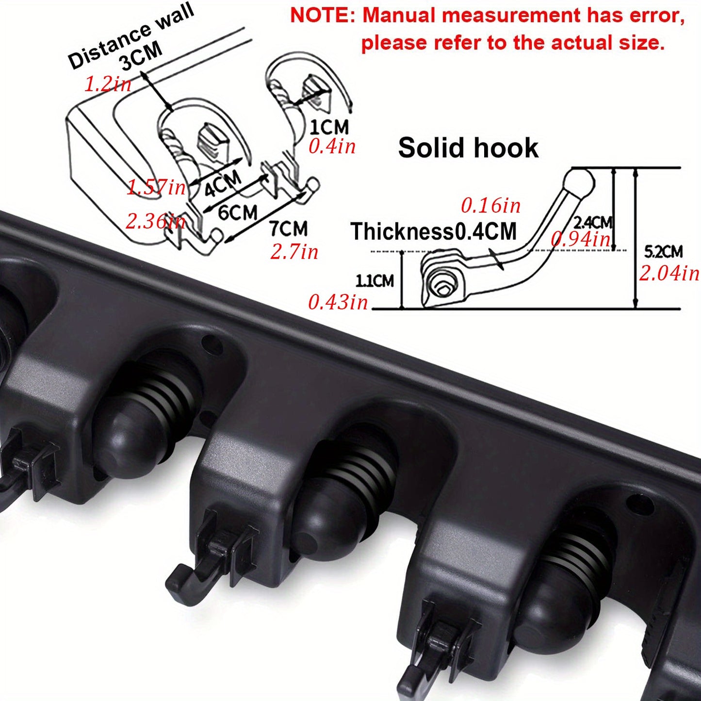 Broom Holder, Wall Mounted Garden Tool Organizer