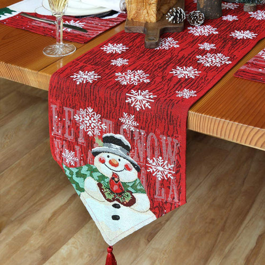 Christmas Tablecloth Decorations for Home Table Xmas Ornaments New Year Decor