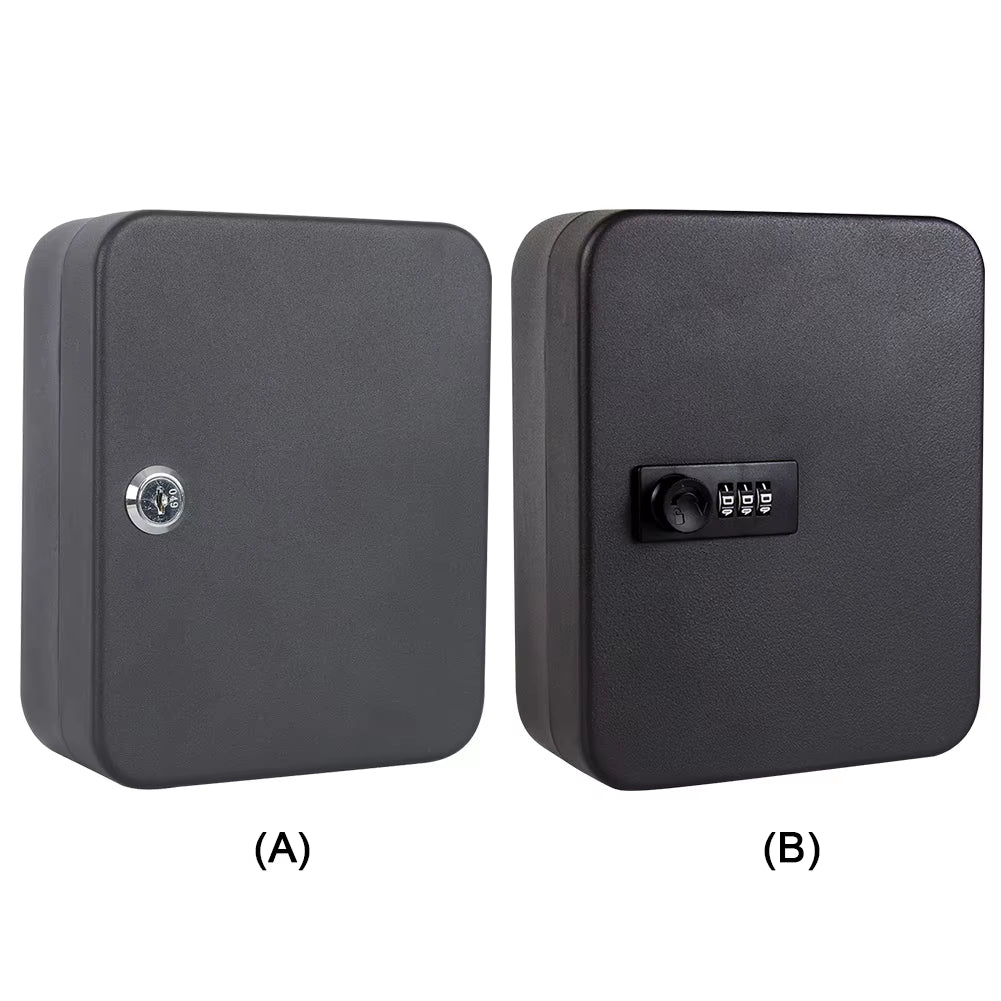 Secure Wall Mount Key Cabinet - Metal Key Storage Box with Code Lock for Home & Office, Holds Up to 20 Keys