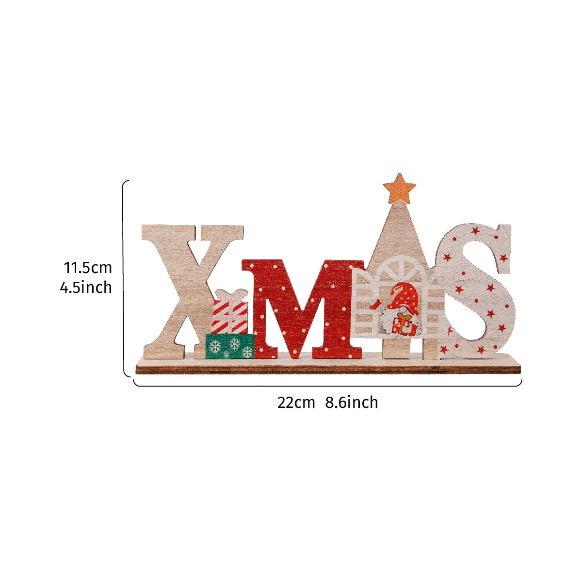1PC, Wooden Christmas Letter Decorative Item, Suitable for Christmas Decorative Items