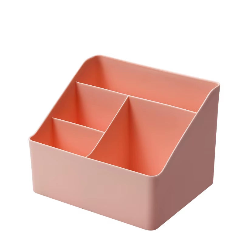 Stylish Desktop Makeup Organizer - Versatile Storage Box for Brushes, Skincare, and Office Essentials