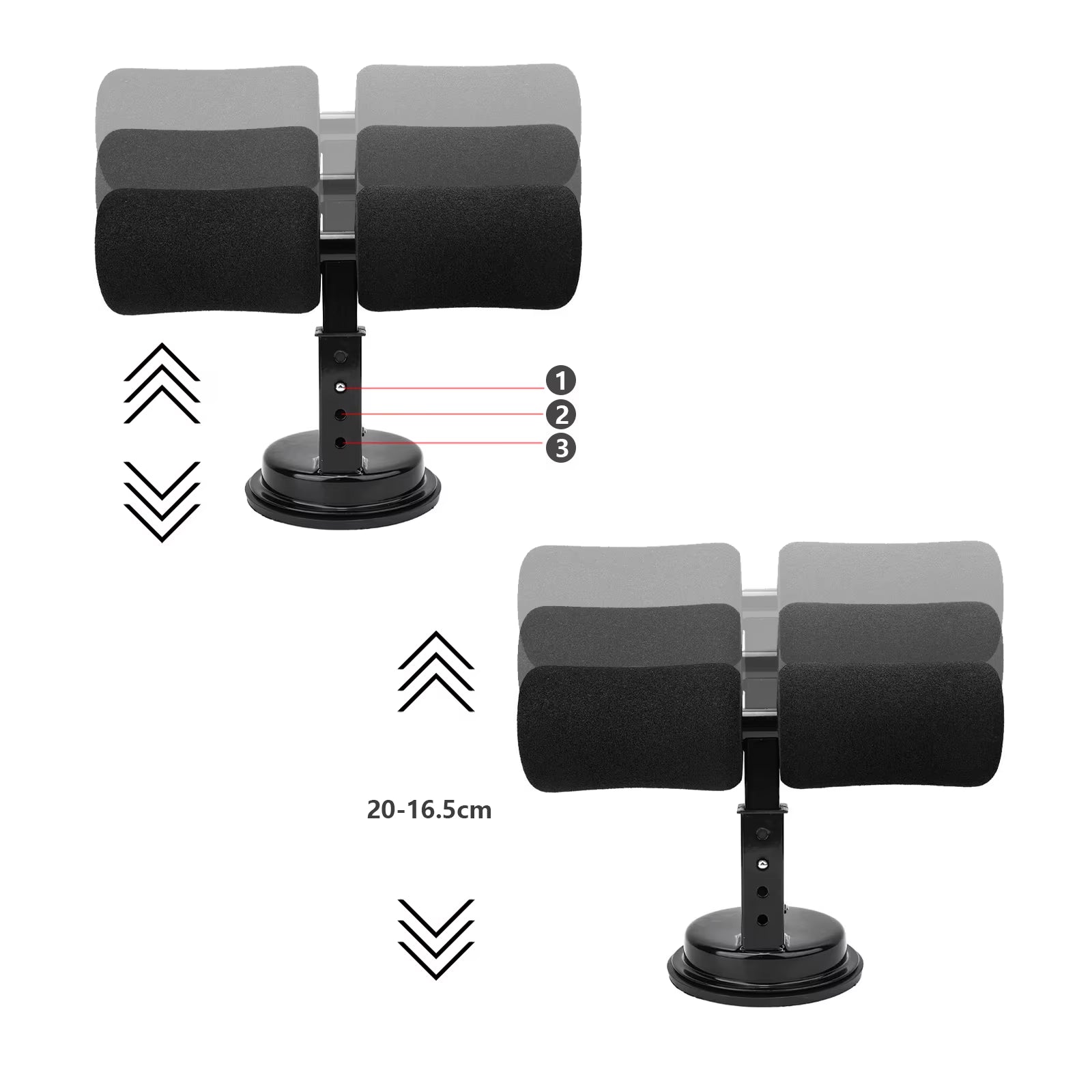 Suction Cup Sit-Up Assist Device - Portable Ab Workout Trainer for Home Gym with Non-Slip Base