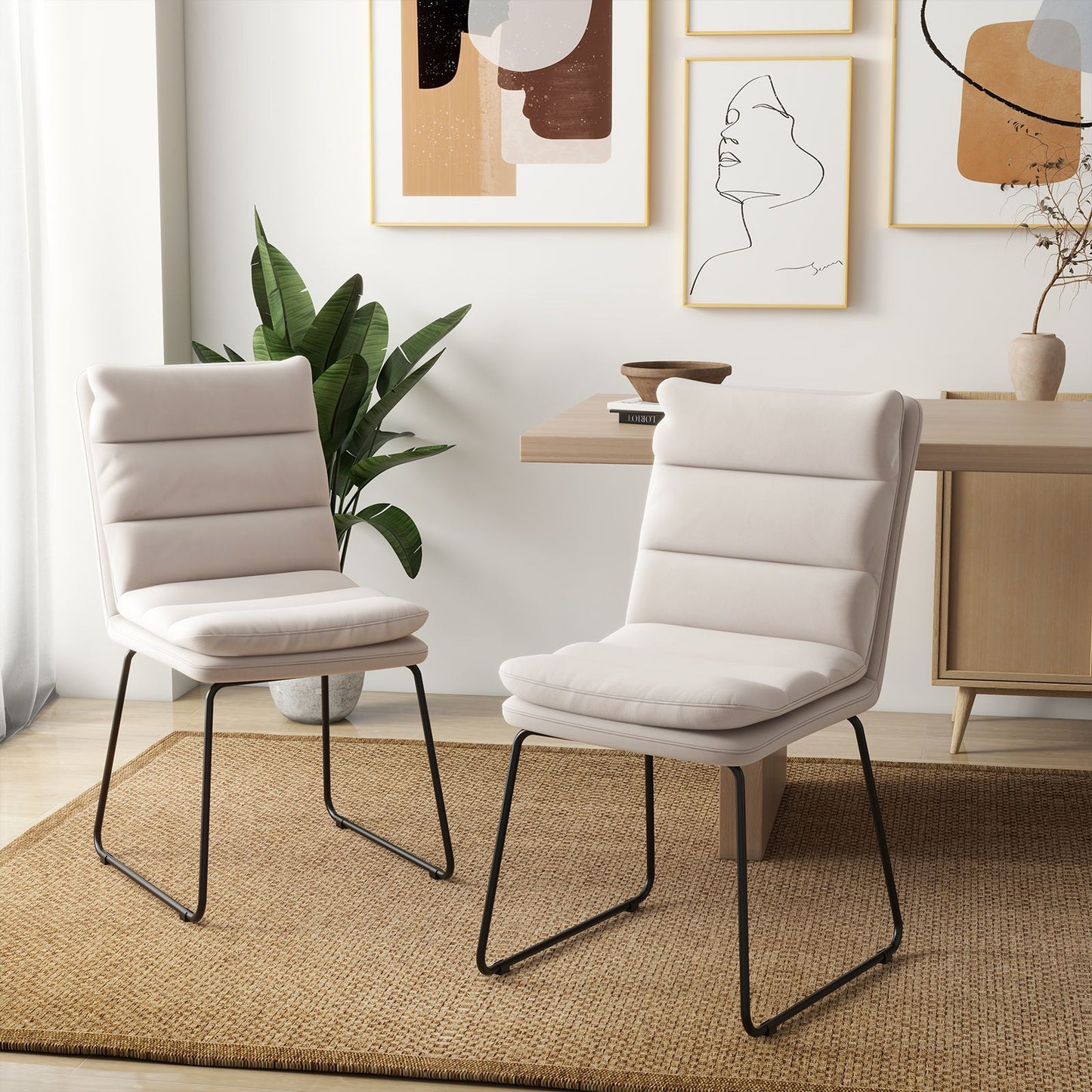 Upholstered Accent Leisure Chair with Durable Wood and Metal Frame