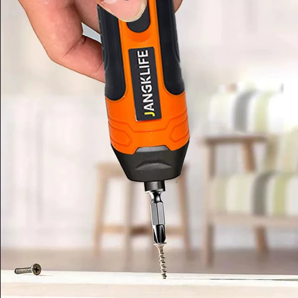 Rechargeable Cordless Electric Screwdriver with 1300mAh Lithium Battery - 3.6V Mini Drill Power Tool Set