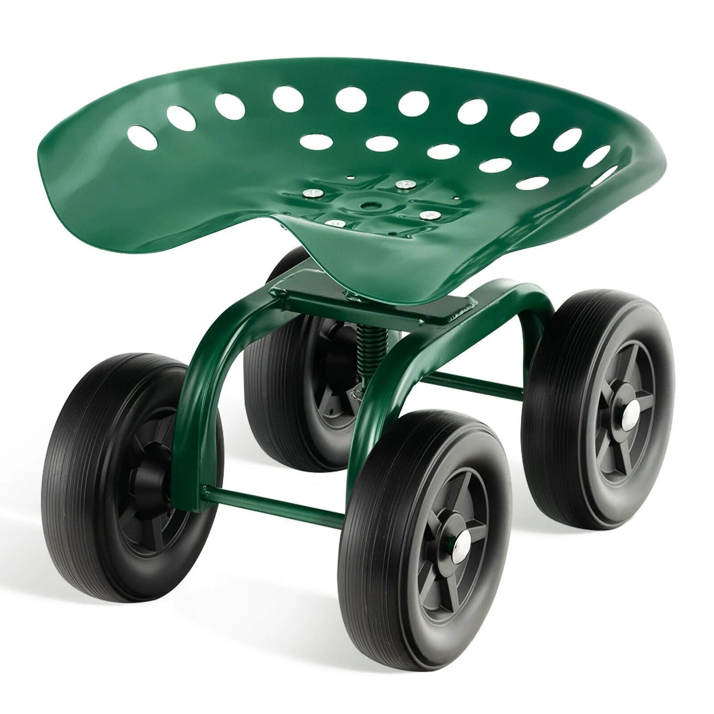 Garden Workseat with 360° Swivel Seat and Adjustable Height