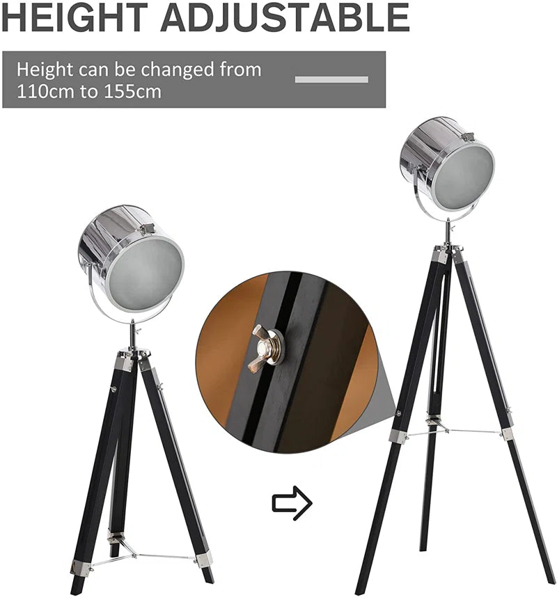 Argent 110Cm Tripod Floor Lamp