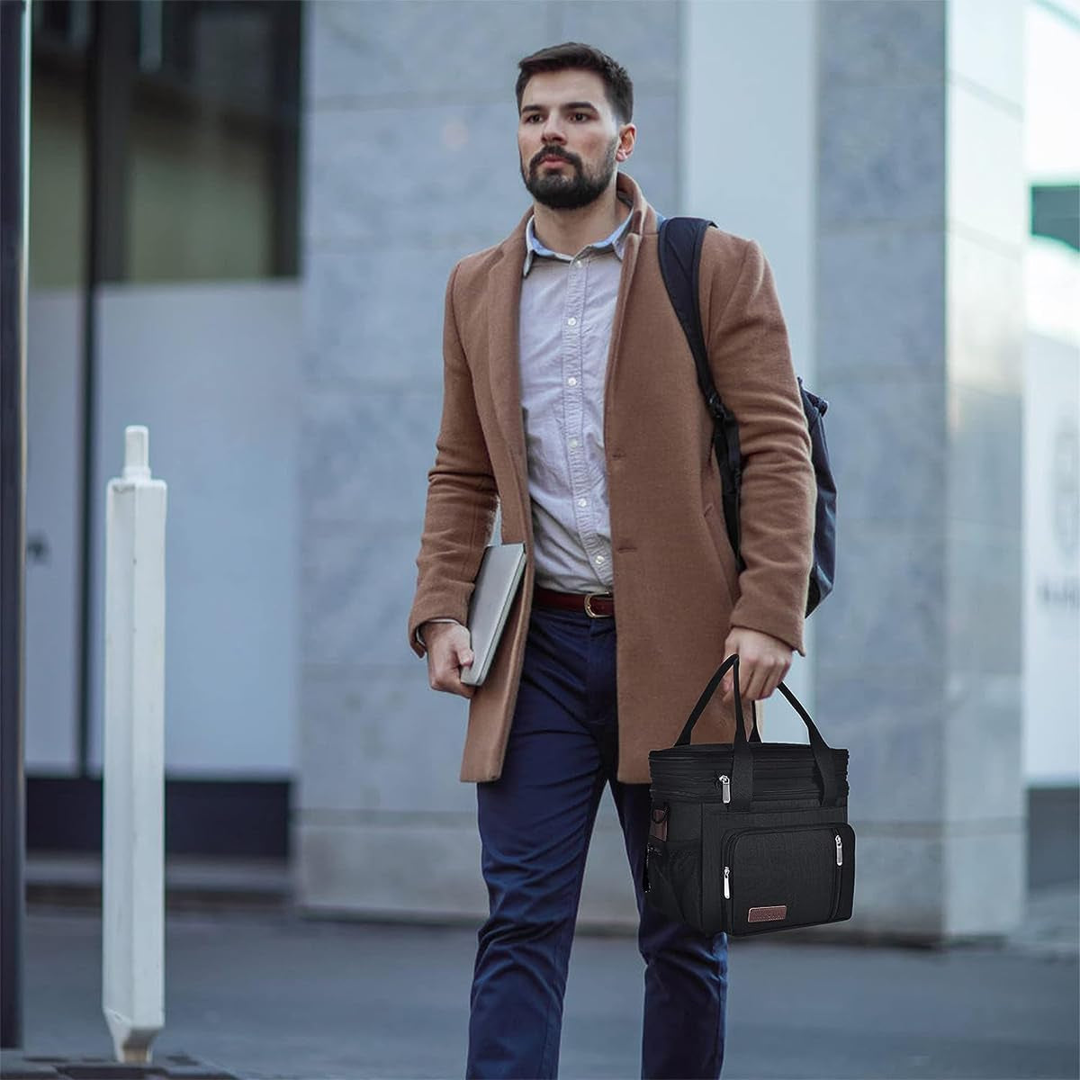 Insulated Lunch Bags - Leakproof Cooler with Adjustable Shoulder Belt