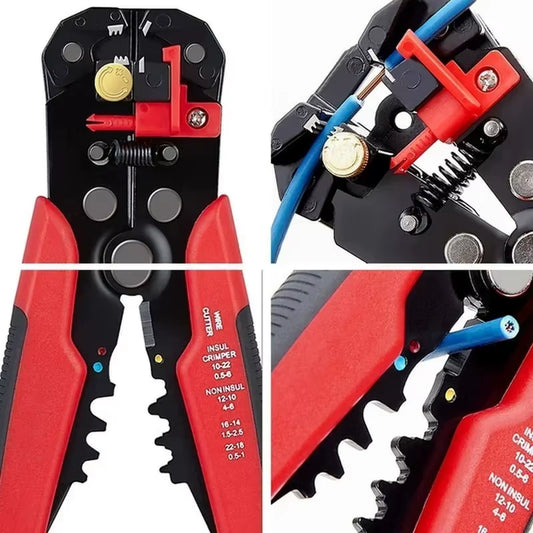 Adjustable Automatic Wire Stripper and Crimper - Multifunctional Pliers for Effortless Cable Cutting and Terminal Handling