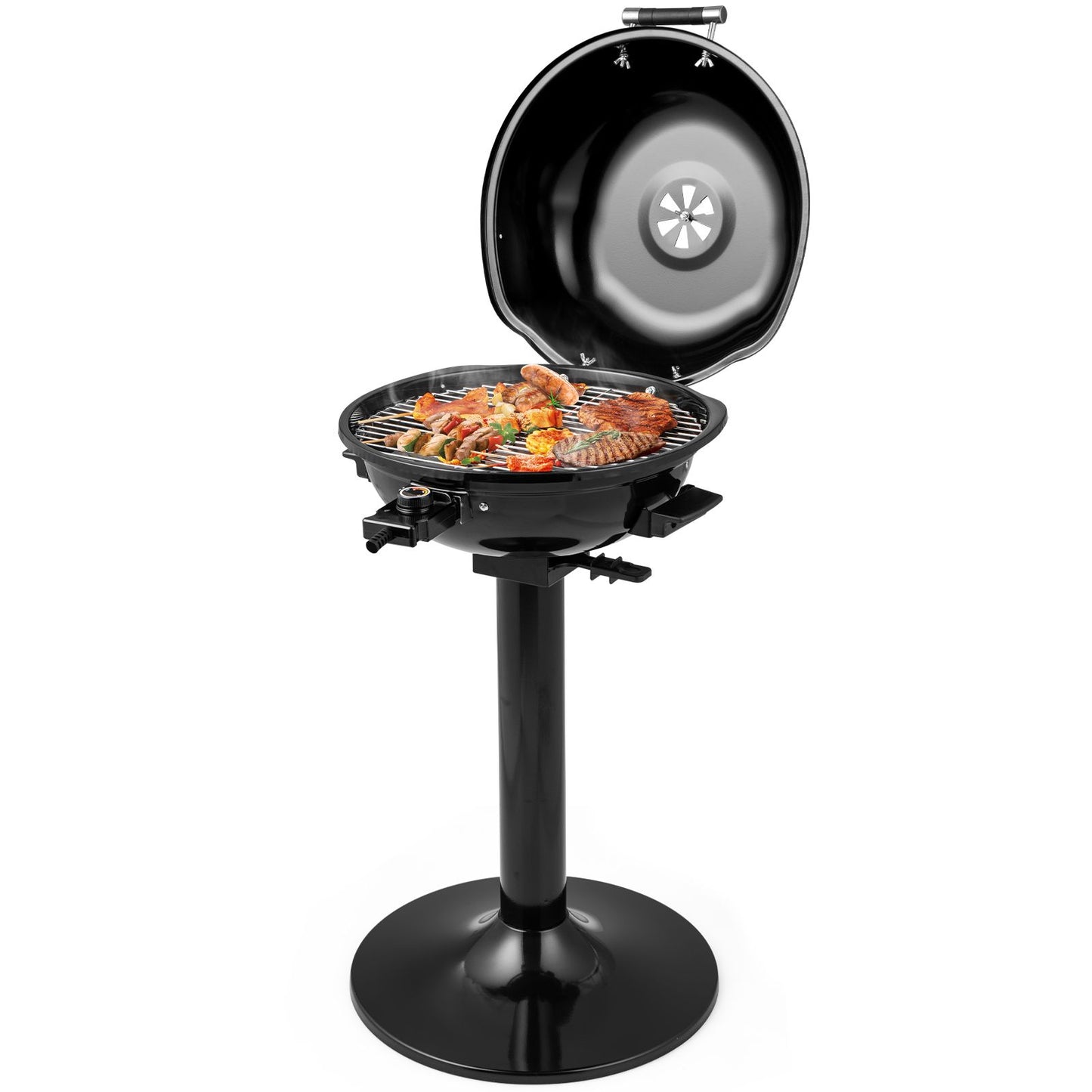 Electric Barbecue Grill with Detachable Non-Stick Cooking Rack