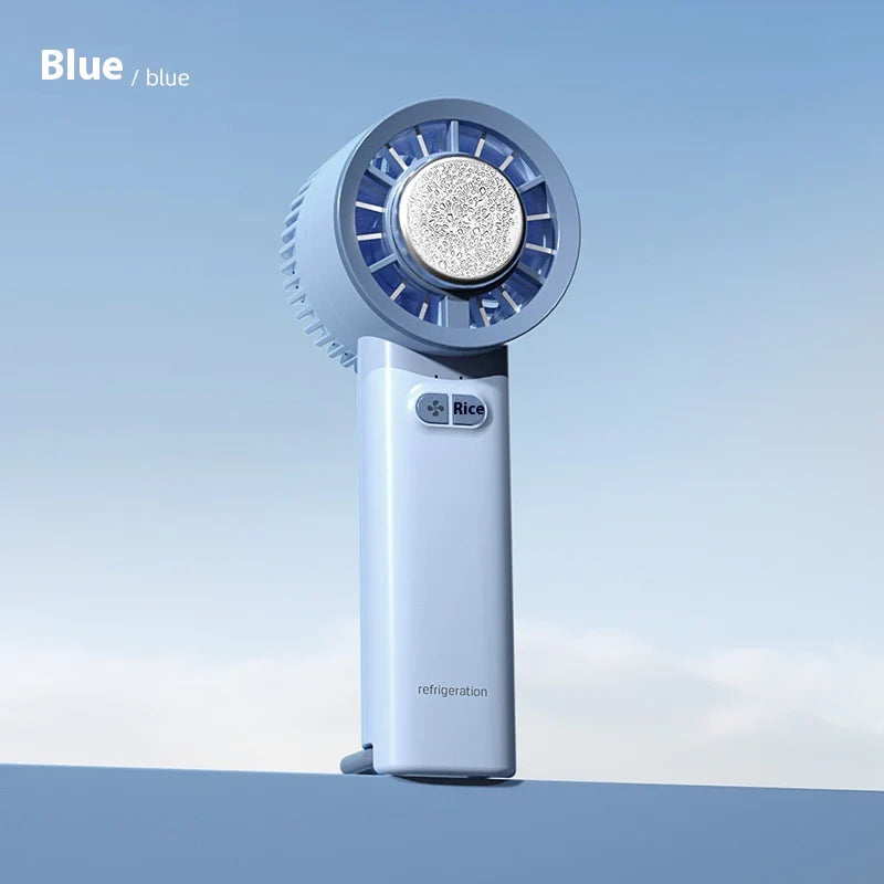 Summer Gadget Handheld Turbo Jet Fan Mini Portable Ice Cold Fan