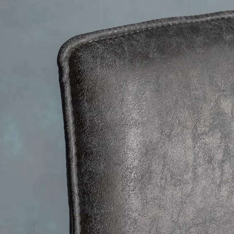 Hinks Grey Faux Leather Dining Chair, 2 Pack