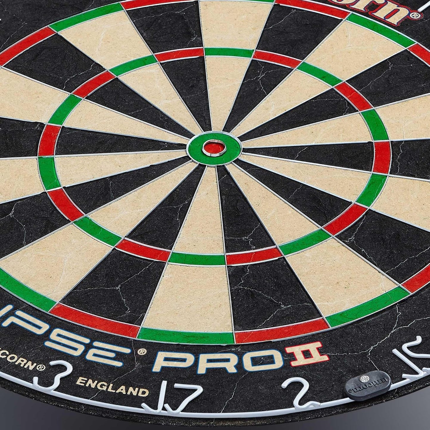 Eclipse Pro/Dartboard with Flat Profile Number Ring | Championship Quality Sisal Bristle | Staple-Free Design