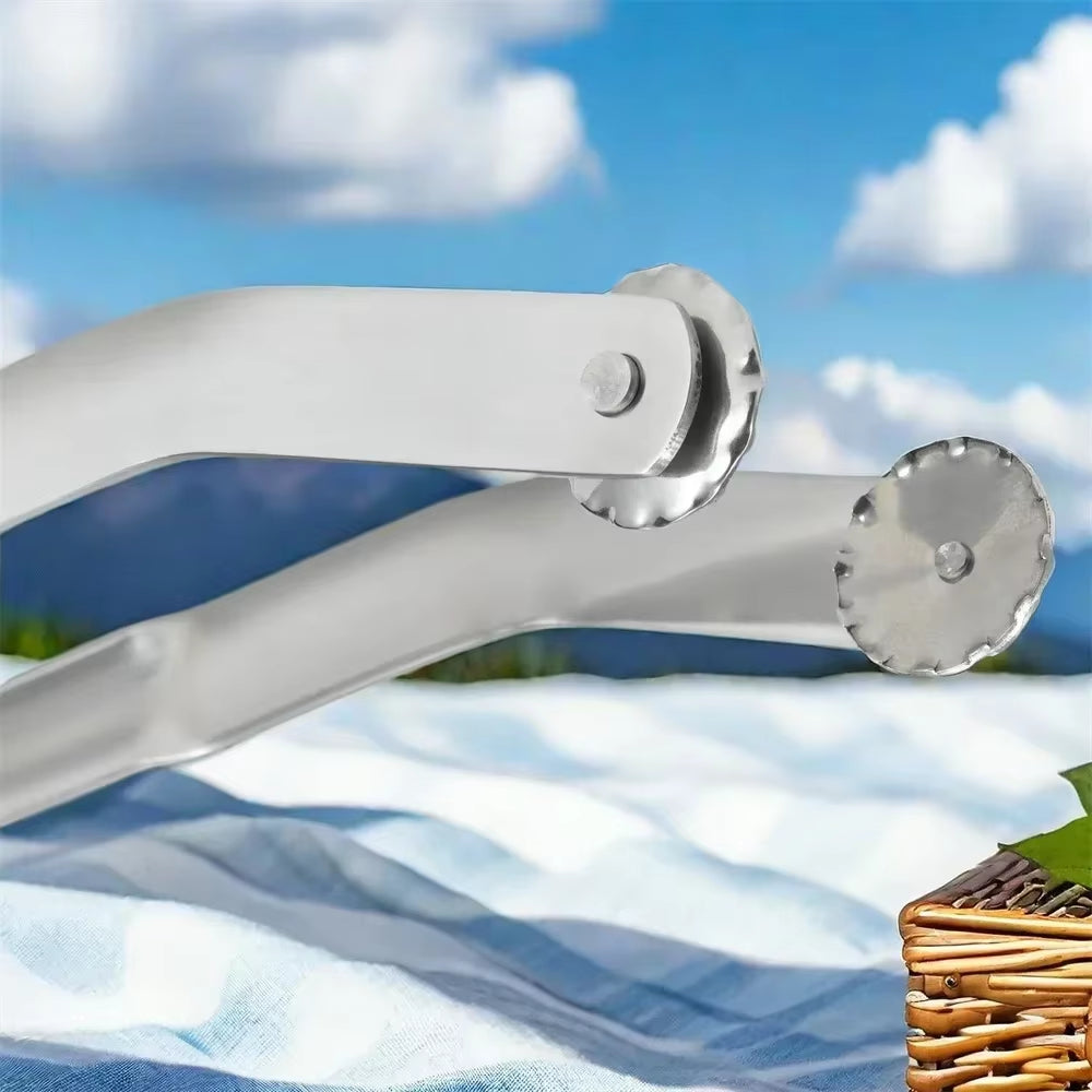 BBQ Sausage Turning Tongs - Stainless Steel Non-stick 