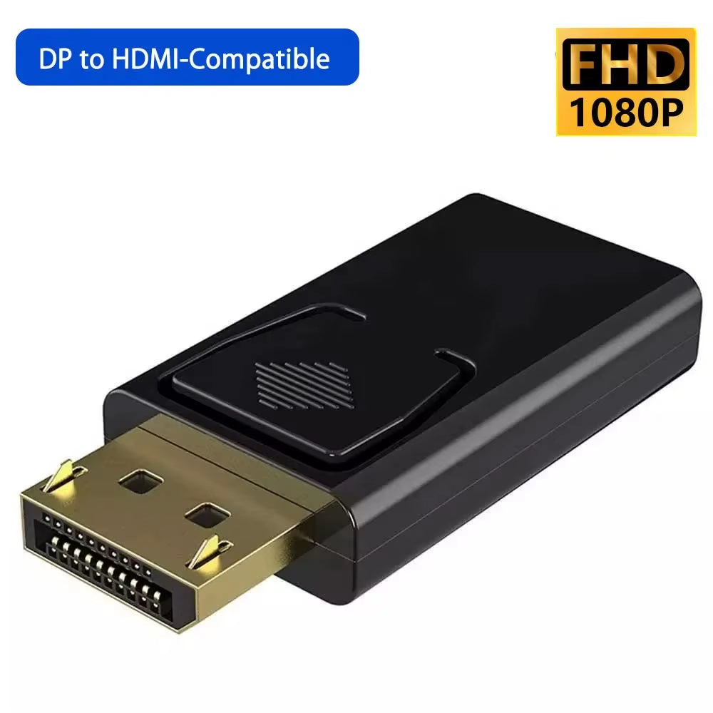 4K DisplayPort to HDMI Adapter - High-Quality DP to HDMI Converter for HDTV, PC & Laptop