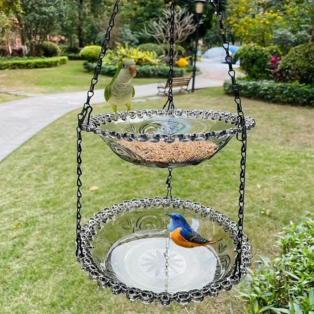Hanging Bird Feeder Birdbath for Outdoor Garden Yard Farm Supplies Hummingbird Bird Bath Feeder Supplies Backyard Decor Birdbath