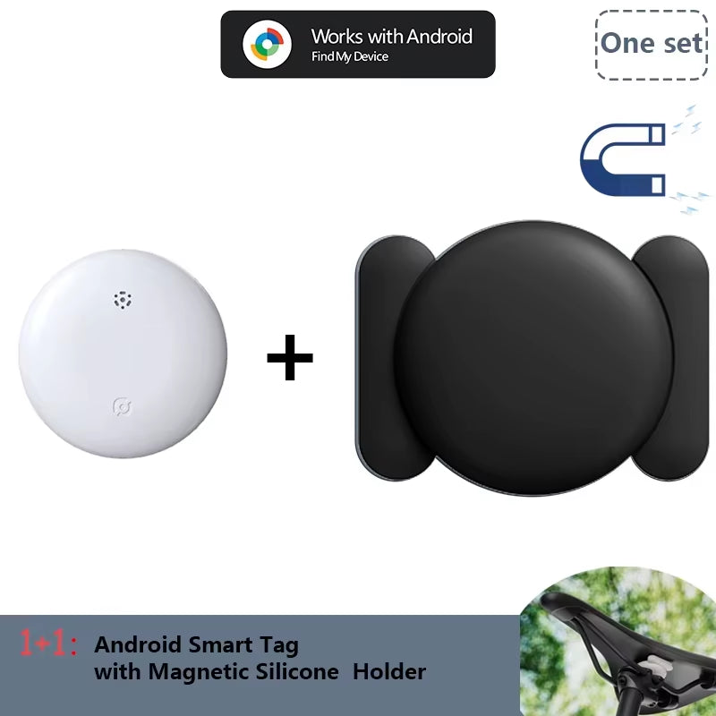 Premium Waterproof Android Airtag with Magnetic Holder – Shockproof Smart Tracker Compatible with Google Find My