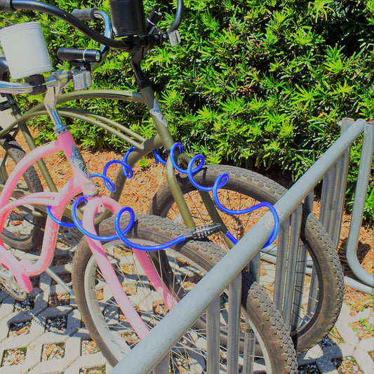 Ultimate 10Ft Weatherproof Coiled Security Cable Lock with Resettable Combination - Superior Anti-Theft Protection for Kayaks, Bicycles, Paddleboards, Scooters, and Gear