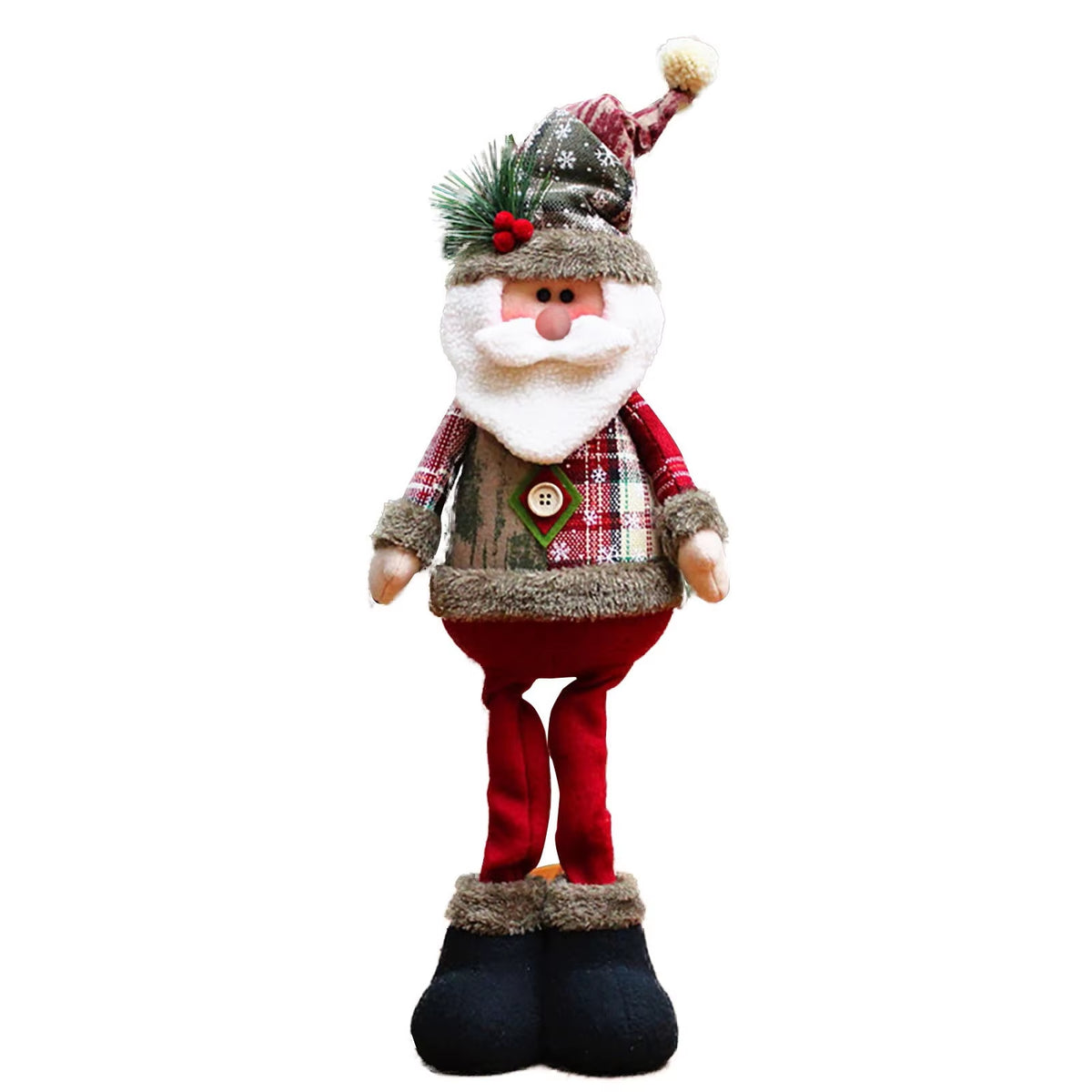 Festive 3PCS Christmas Doll Set - Reindeer, Snowman & Santa Claus Ornaments for Merry Holiday Decor
