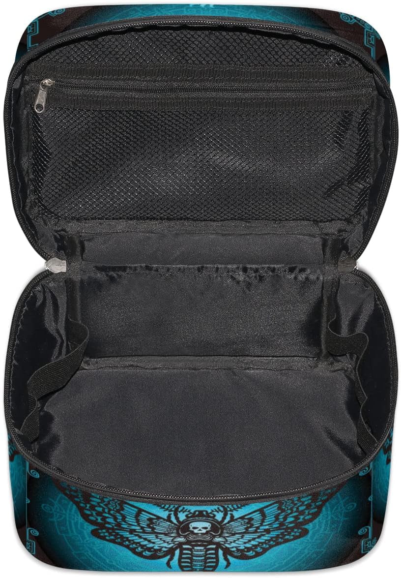 Gothic Butterfly Makeup Bag - Portable Waterproof Cosmetic Organizer and Zipper Pouch for Travel, Ideal Gift for Women and Girls