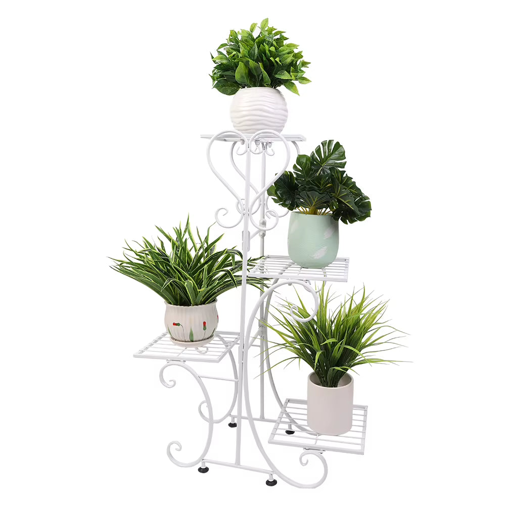 4 Tier 4 Potted Metal Plant Stand
