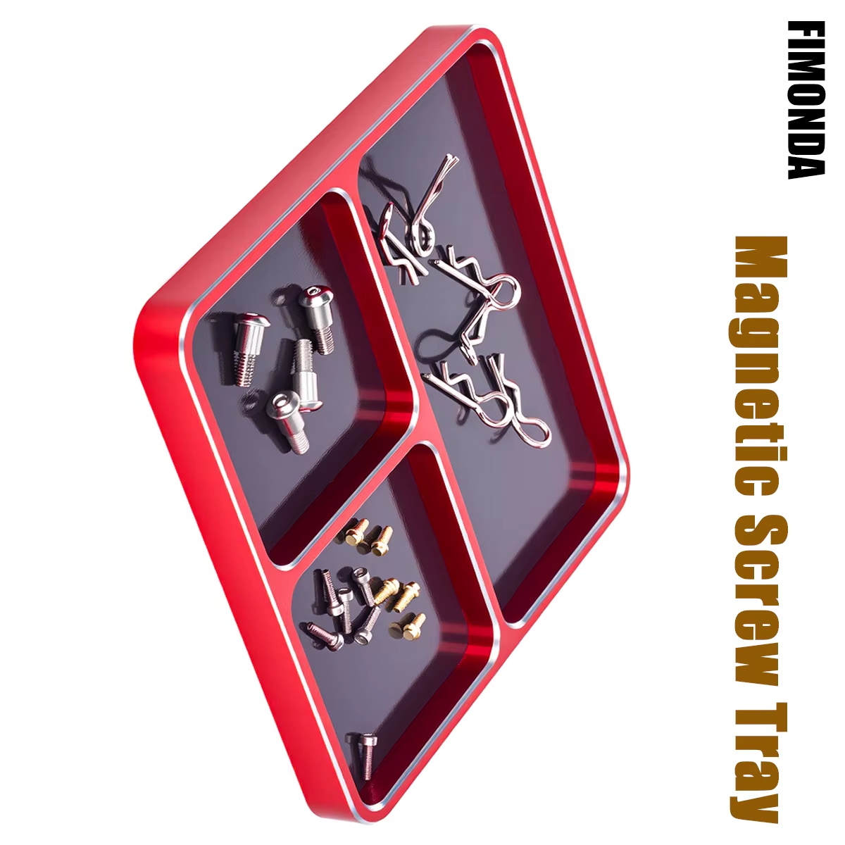 Premium CNC Aluminium Screw Tray with Magnetic Sheet