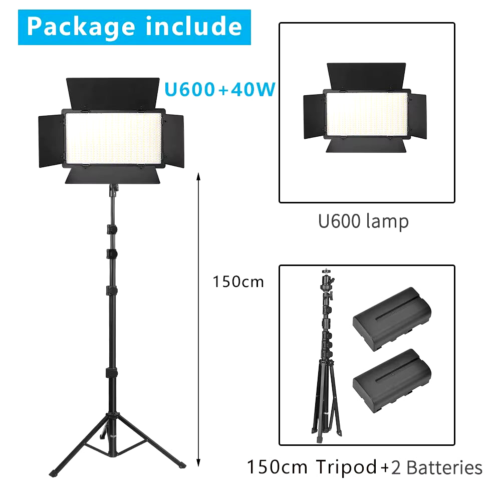 LED Photo Studio Light - Perfect Lighting for TikTok, YouTube, Gaming & Live Streaming - Portable Video Recording & Photography Lamp