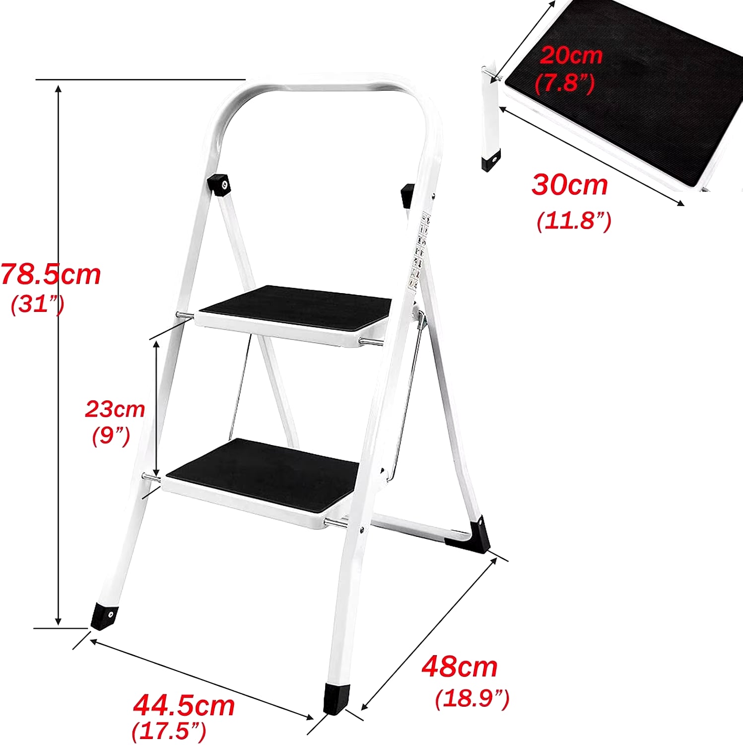 Portable Foldable Stepladder anti Slip Feet for Indoor or Outdoor use