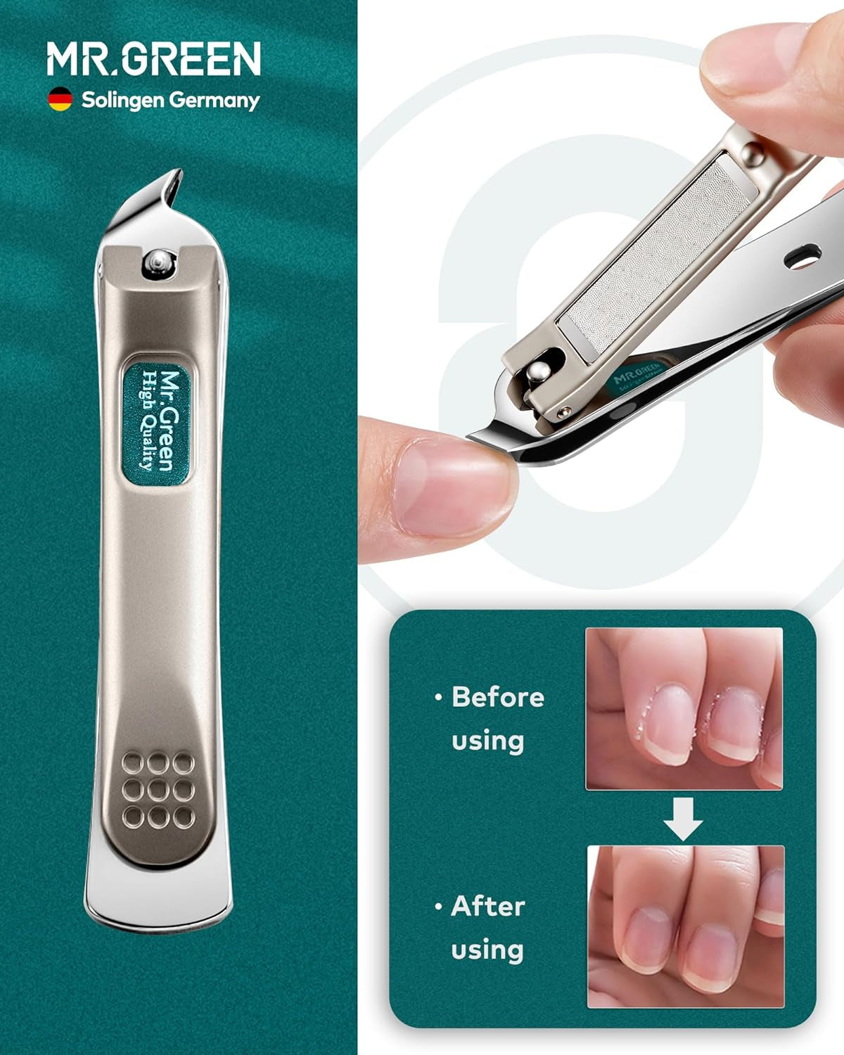 Premium Stainless Steel Nail Clippers Set - 3-Piece Manicure and Pedicure Kit for Men and Women