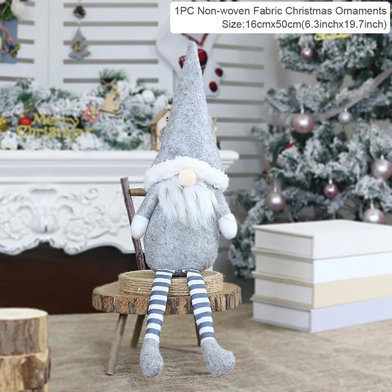 Festive Santa Claus Doll - Charming Christmas Table Decor & Elk Ornament for 2025 Holiday Celebrations - Perfect Navidad Gift for a Joyful New Year 2026!