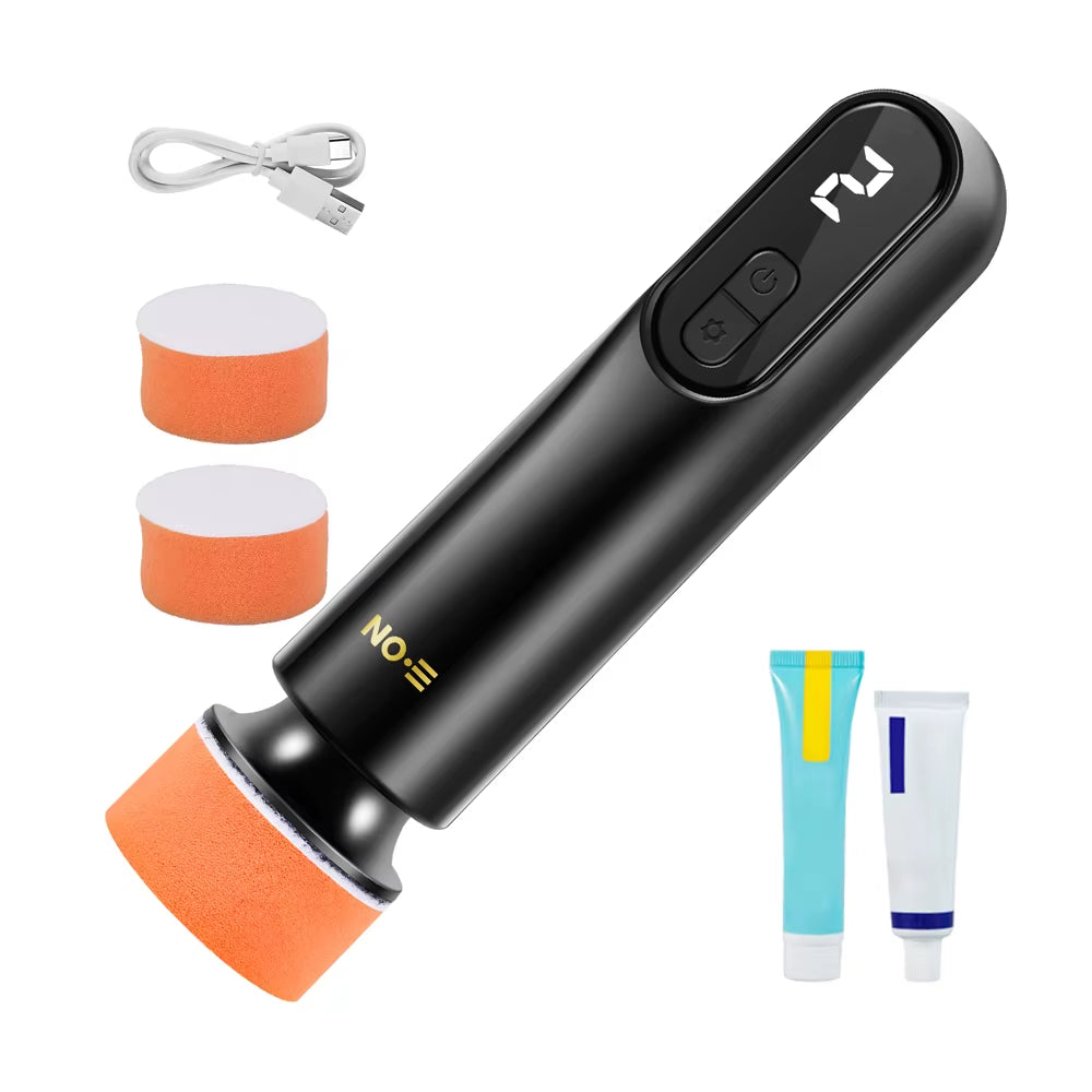 40W Portable Mini Cordless Car Polishing Machine - 3 Speed USB Rechargeable Scratch Repair Tool with 12000 RPM
